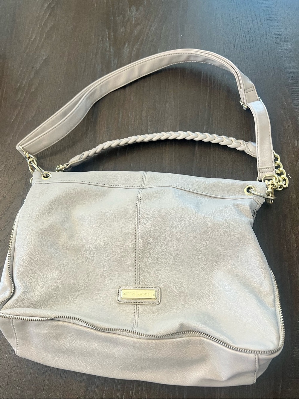 NWOT Steve Madden stone color Zippered Purse W/ Multi Strap Positions